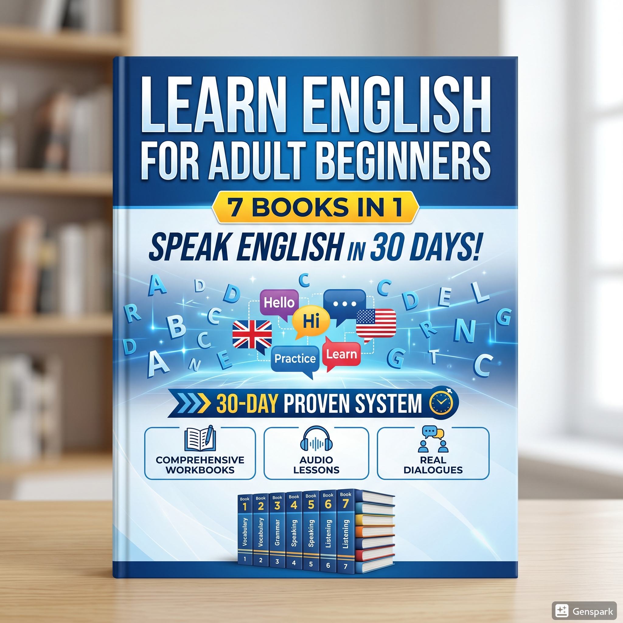 Learn English for Adult Beginners: 7 Books in 1: Speak English In 30 Days!