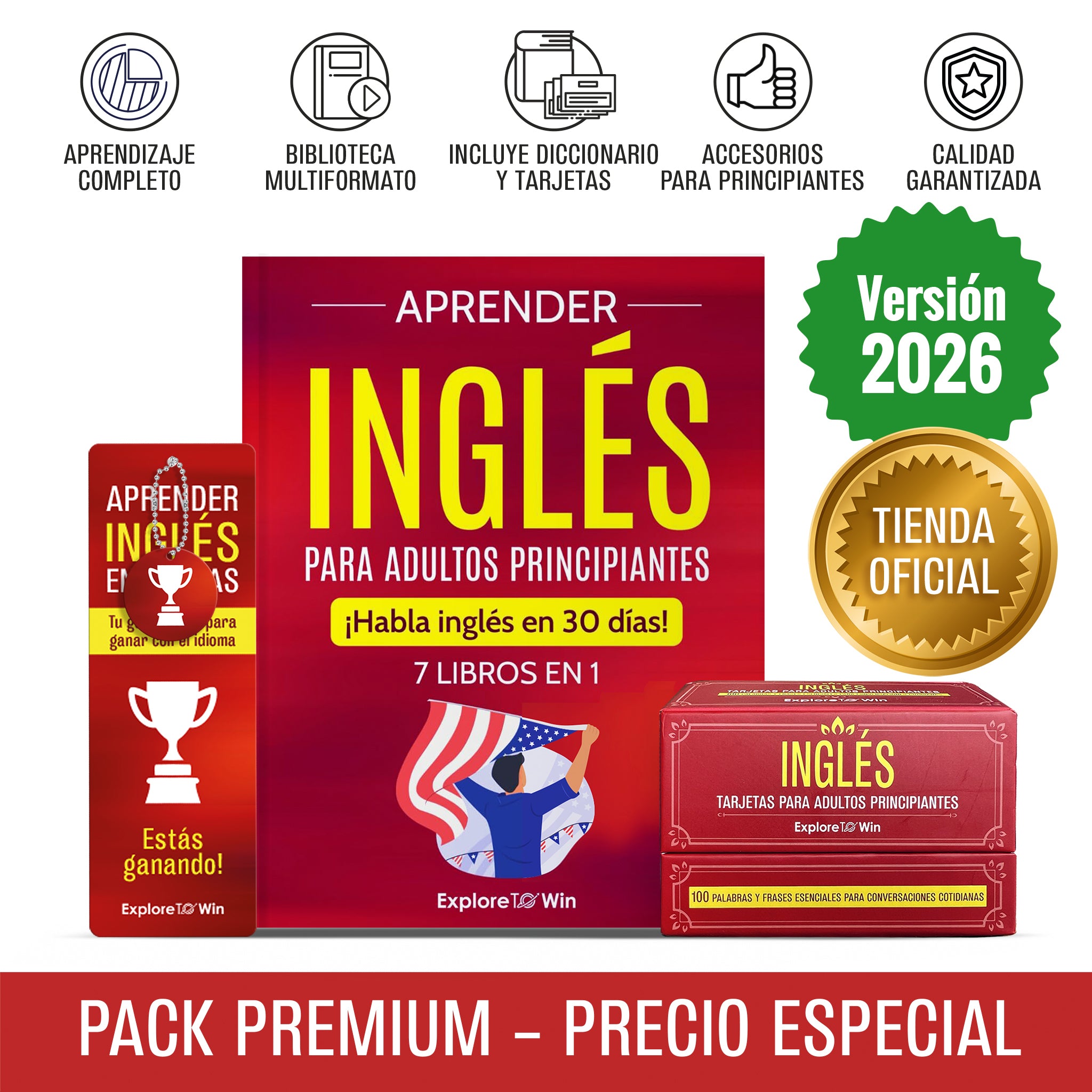 Aprender inglés para adultos principiantes: 7 libros en 1: ¡Habla inglés en 30 días!
