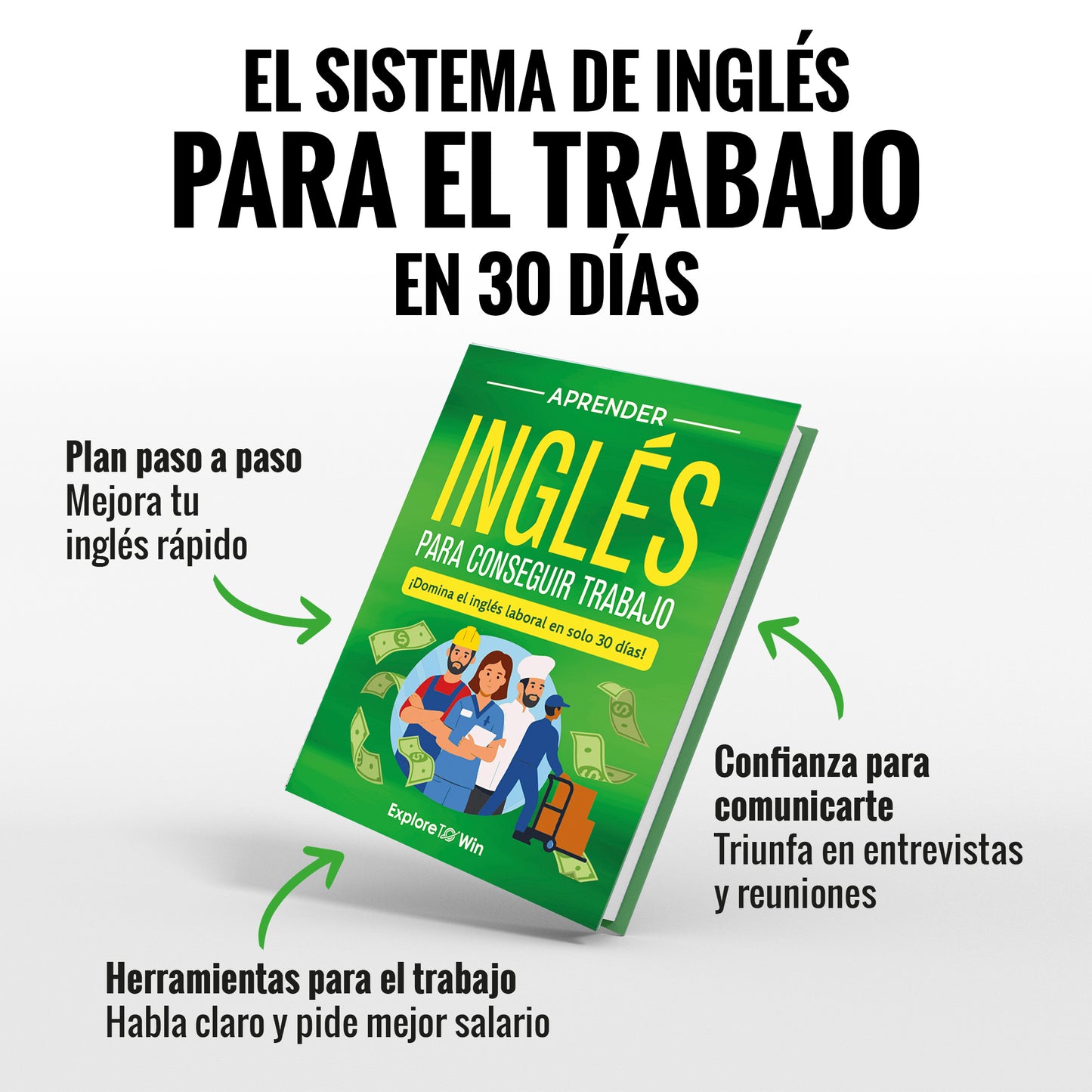 Aprender inglés para el lugar de trabajo: ¡Domina el inglés laboral en solo 30 días! – Incluye vocabulario esencial, frases para entrevistas y conversaciones reales para hispanohablantes