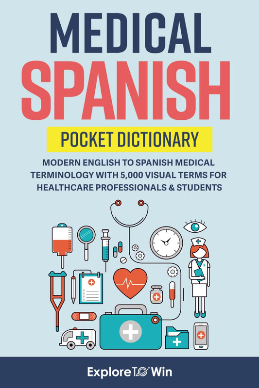 Medical Spanish Pocket Dictionary: Modern English to Spanish Medical Terminology with 5,000 Visual Terms for Healthcare Professionals & Students