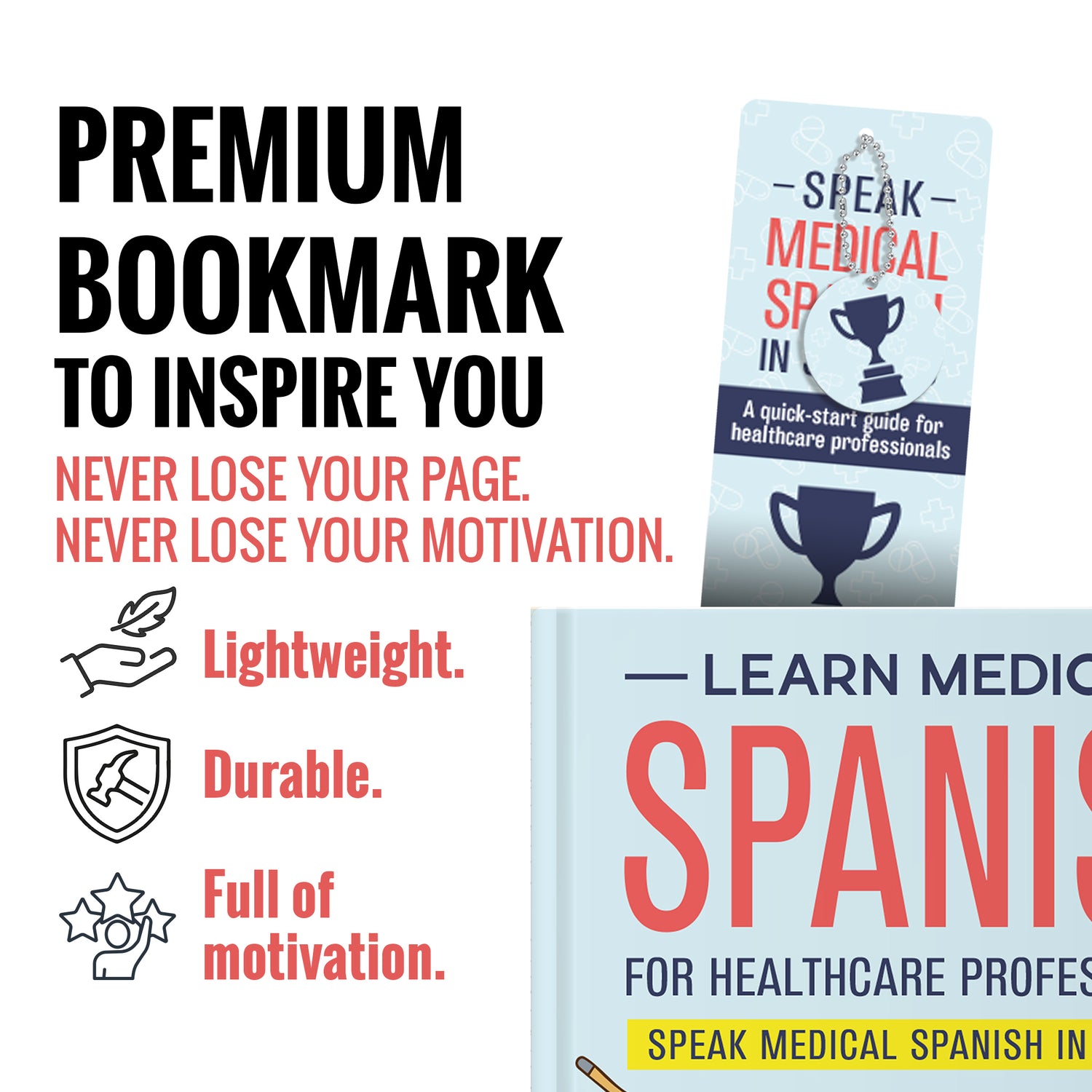 Learn Medical Spanish For Healthcare Professionals: 7 Books in 1 + 100 Flashcards + Bookmark: Speak Medical Spanish in 30 Days!
