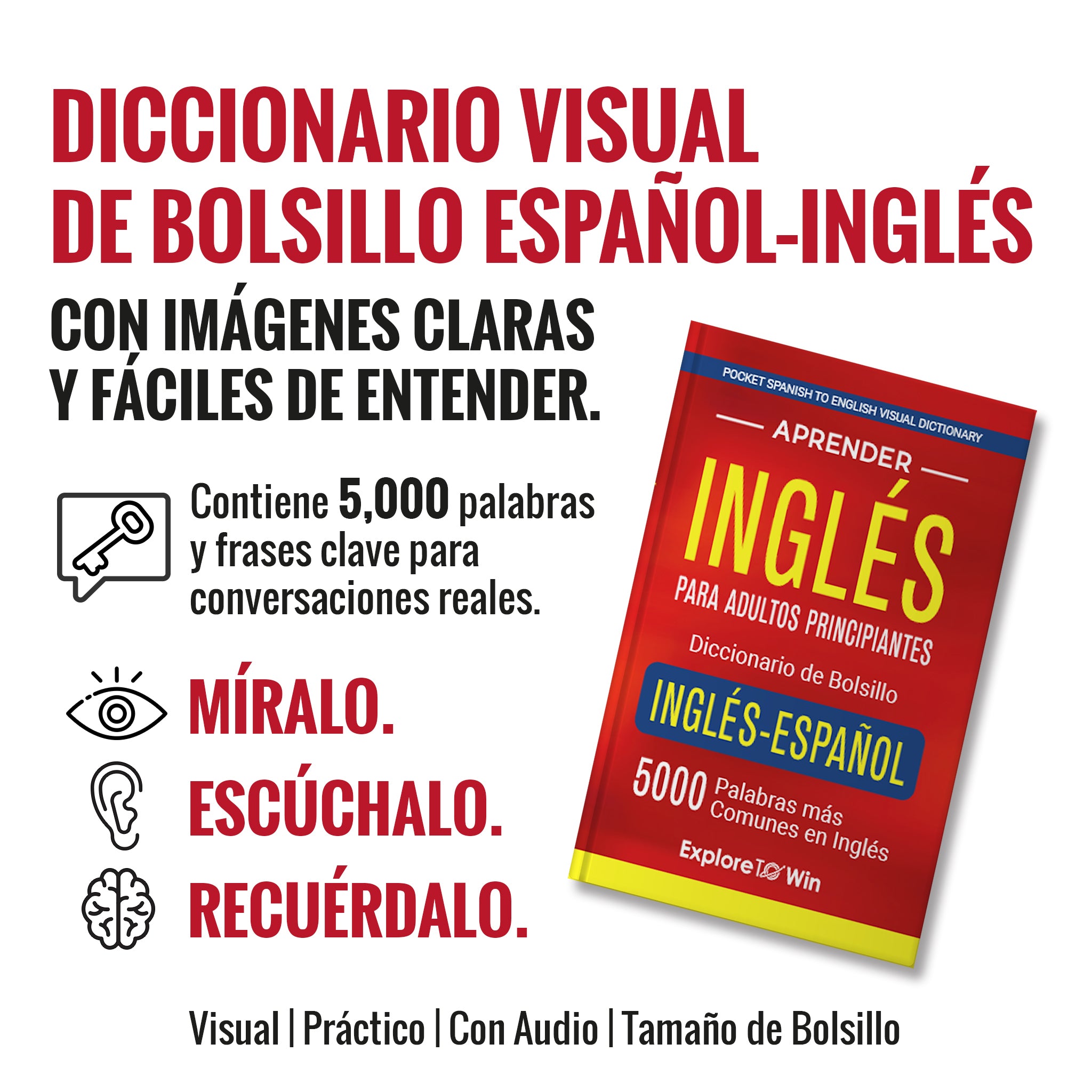 Aprender inglés para adultos principiantes: 7 libros en 1 + Diccionario de bolsillo inglés-español: ¡Habla inglés en 30 días!
