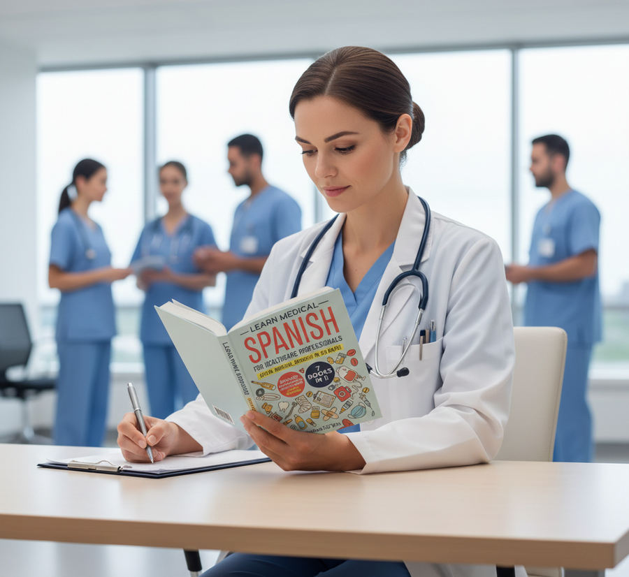 Learn Medical Spanish For Healthcare Professionals: 7 Books in 1: Speak Medical Spanish in 30 Days!