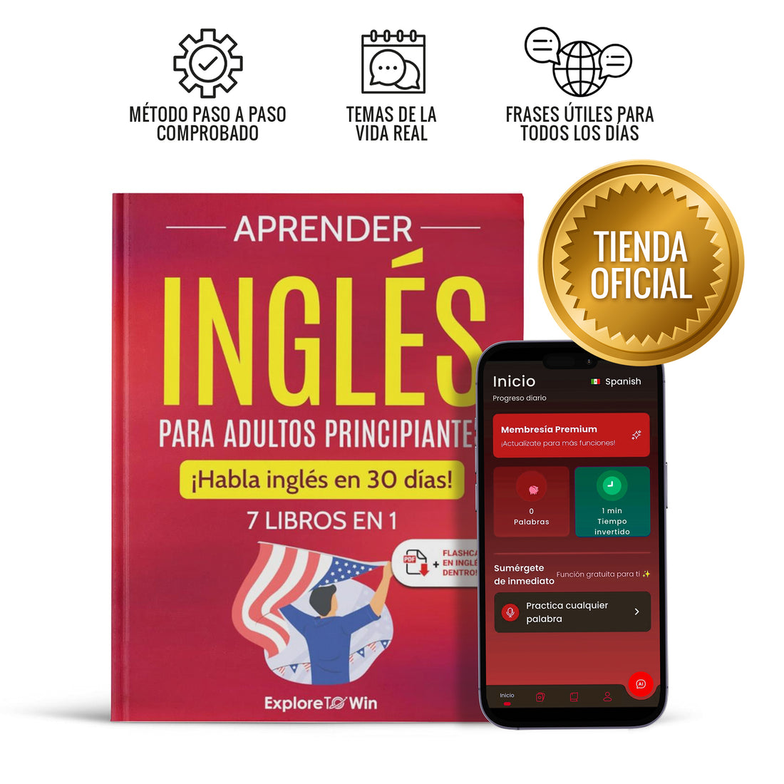 Aprender inglés para adultos principiantes: 7 libros en 1: ¡Habla inglés en 30 días!
