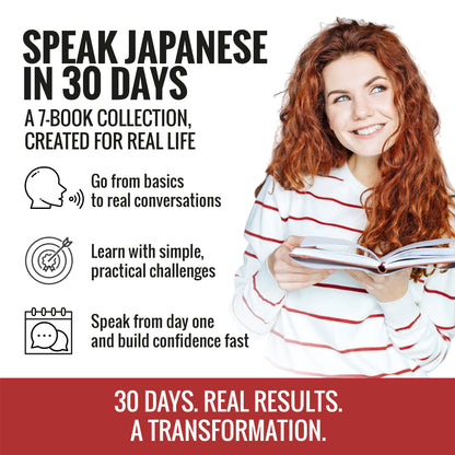 Learn Japanese for Adult Beginners: 7 Books in 1: Speak Japanese In 30 Days!