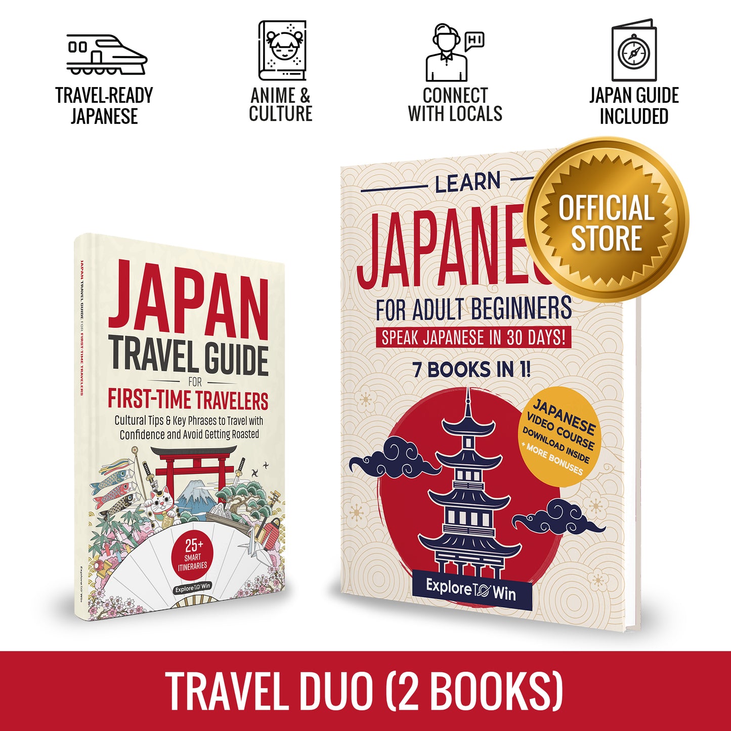 Learn Japanese for Adult Beginners: 7 Books in 1 + Japan Travel Guide: Speak Japanese In 30 Days!