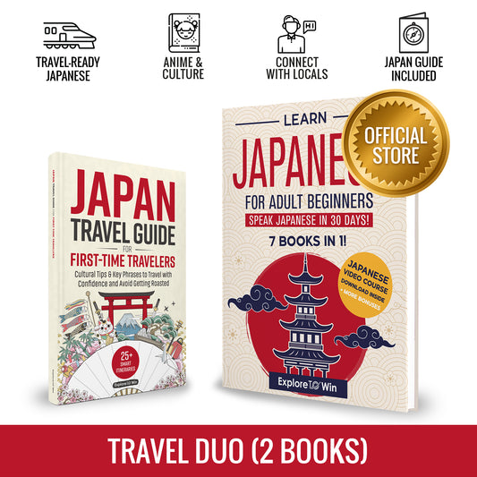 Learn Japanese for Adult Beginners: 7 Books in 1 + Japan Travel Guide: Speak Japanese In 30 Days!
