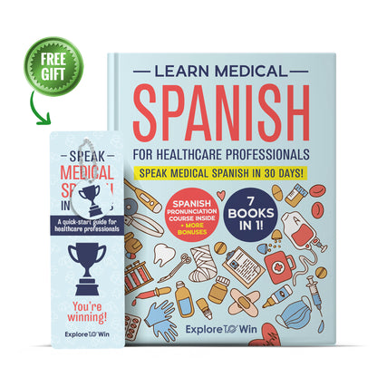 Learn Medical Spanish For Healthcare Professionals: 7 Books in 1 + 100 Flashcards + Bookmark: Speak Medical Spanish in 30 Days!