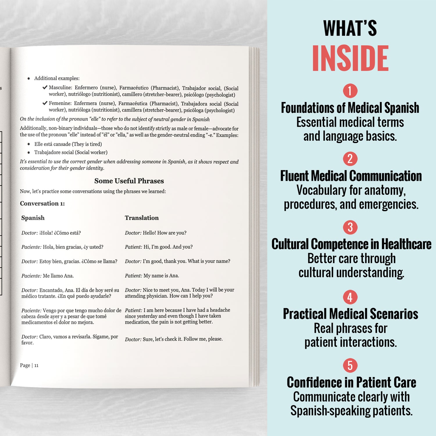 Learn Medical Spanish For Healthcare Professionals: 3 Books in 1: Speak Medical Spanish in 30 Days!