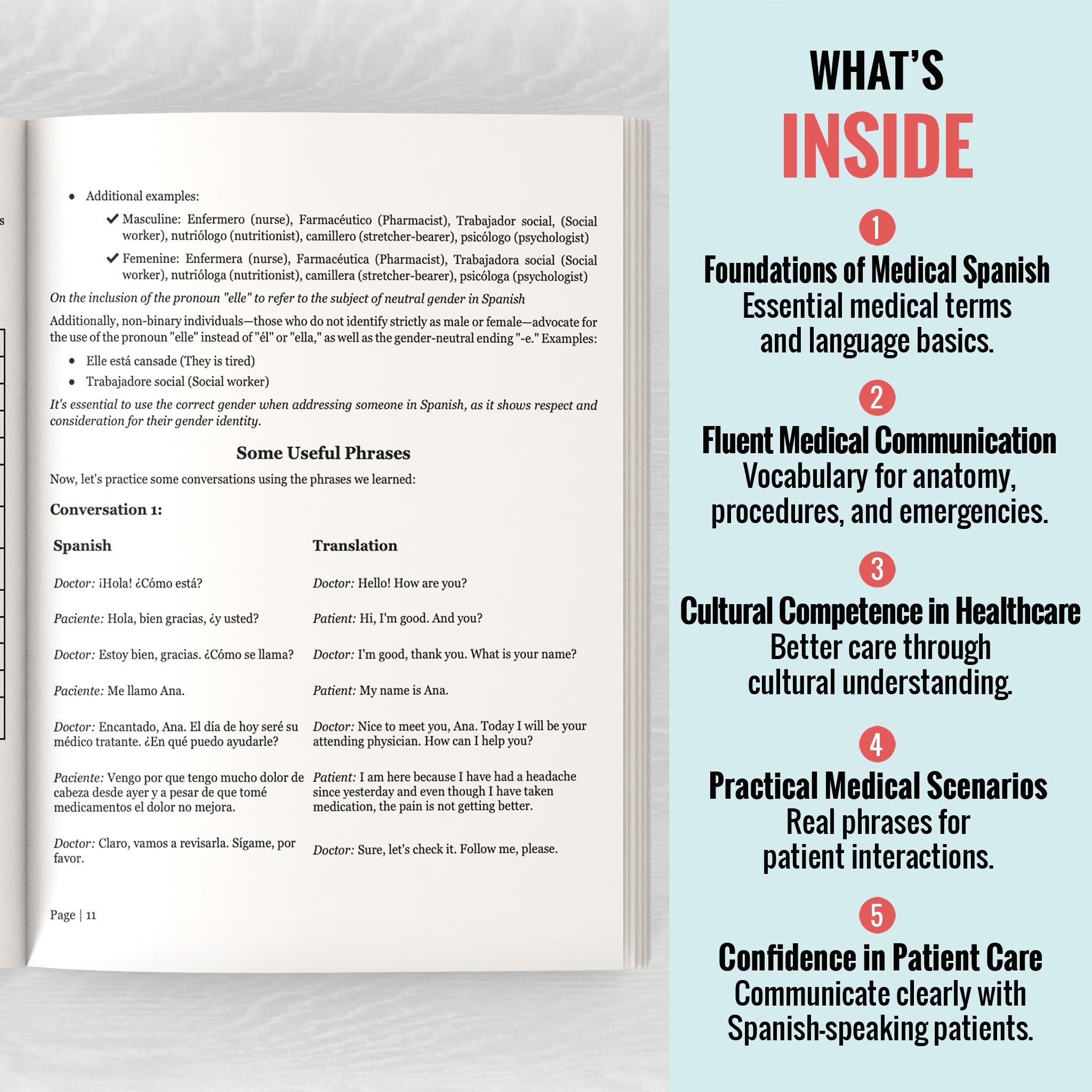 Learn Medical Spanish For Healthcare Professionals: 3 Books in 1: Speak Medical Spanish in 30 Days!