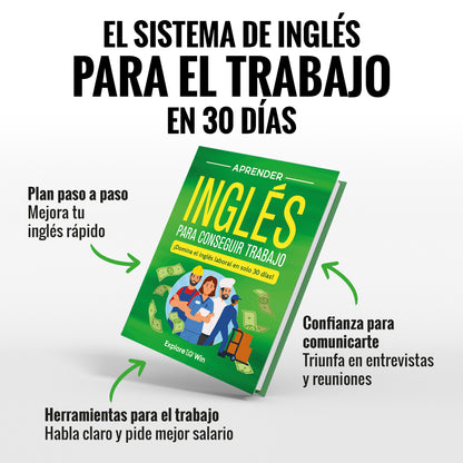 Aprender inglés para el lugar de trabajo: ¡Domina el inglés laboral en solo 30 días! – Incluye vocabulario esencial, frases para entrevistas y conversaciones reales para hispanohablantes