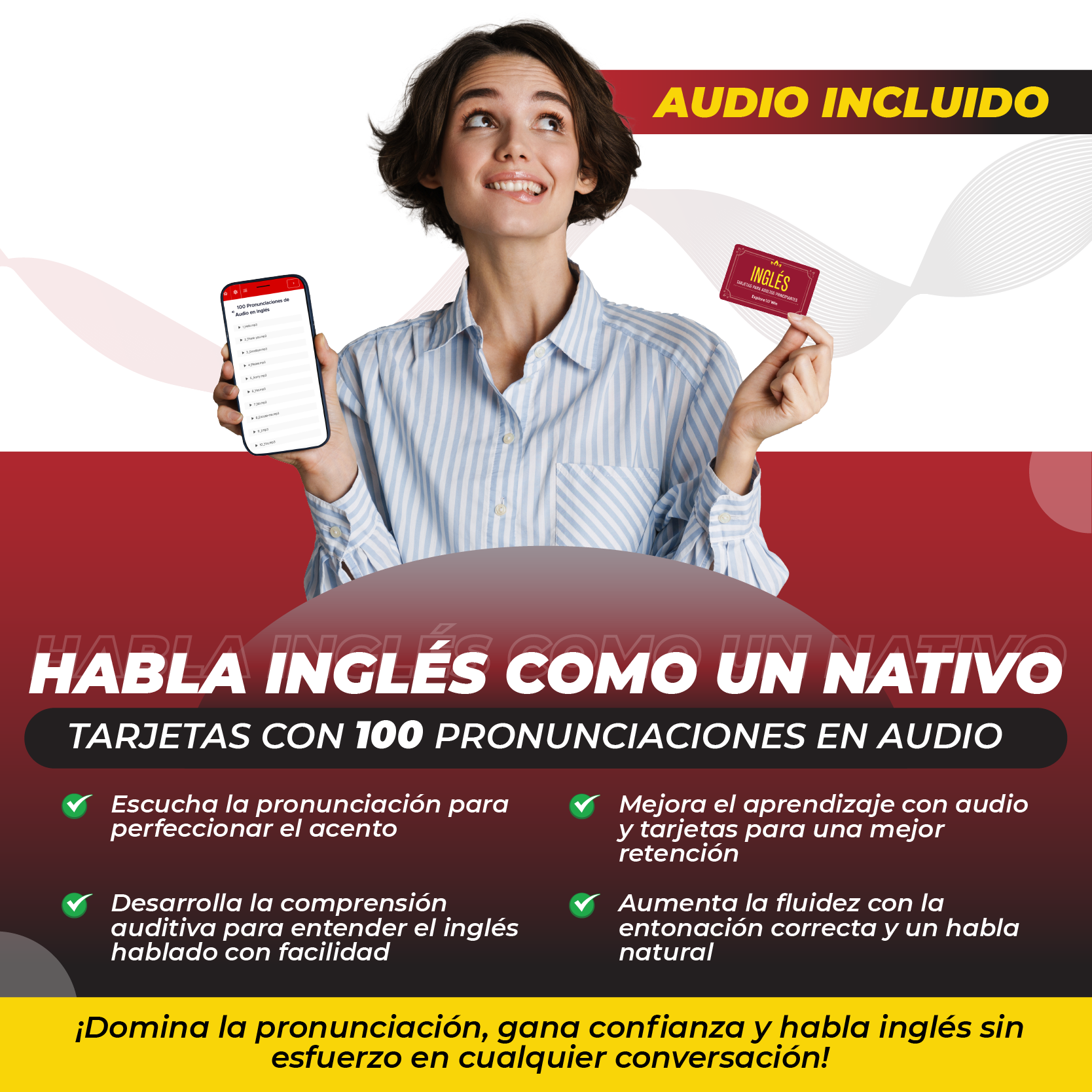 Aprender inglés para adultos principiantes: 7 libros en 1 + 100 Flashcards + Bookmark: ¡Habla inglés en 30 días! (Versión oficial 2025)
